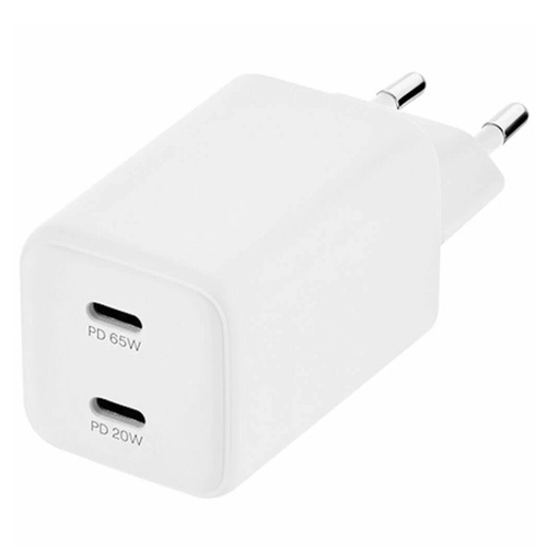 СЗУ Ubear Wall charger Bridge 65W USB C+USB-C (WC28WHPD65-2C) White фото 