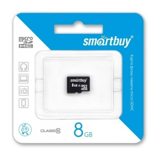 Карта памяти на 8 Гб SmartBuy microSD (class 10)