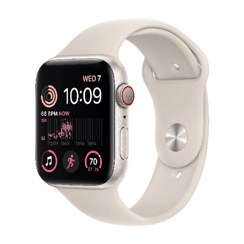 Умные часы Apple Watch SE (2022) 44mm Aluminum Case with Sport Band Starlight (M/L) фото 