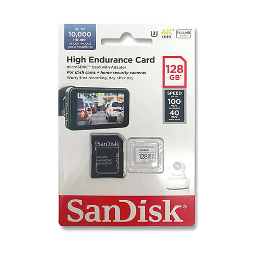 карта памяти Sandisk microSD 128Gb (class 10) + sd адаптер фото 