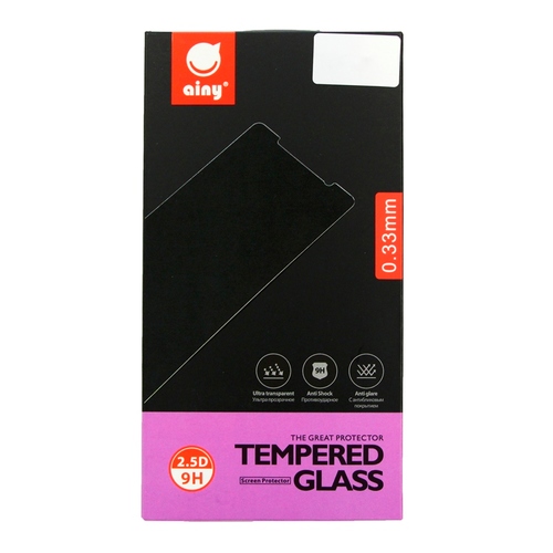 Защитное стекло Ainy IPhone 6 Plus/6S Plus Full Screen Cover силиконовый край 3D Black 0.33mm фото 